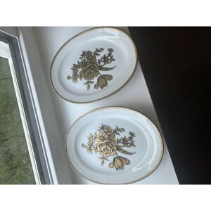 Vintage Small Trinket Dish Plate Floral Design Handpainted G926 Japan